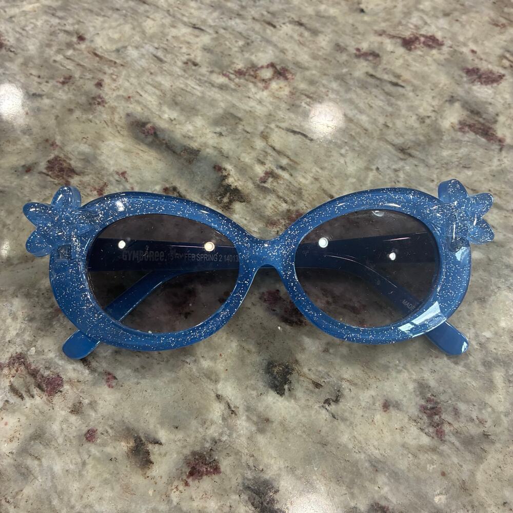 Gymboree Blue Glitter Bow Sunglasses – Girls – Cute Summer Accessories